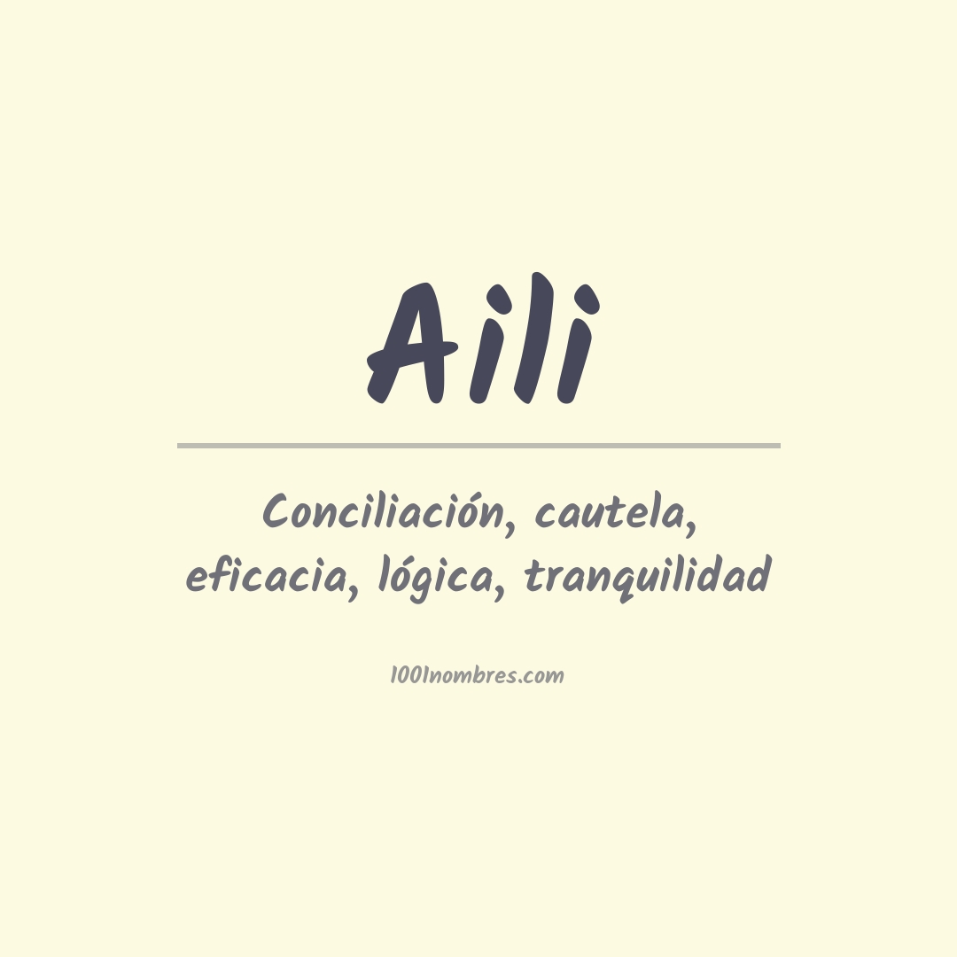 Significado del nombre Aili