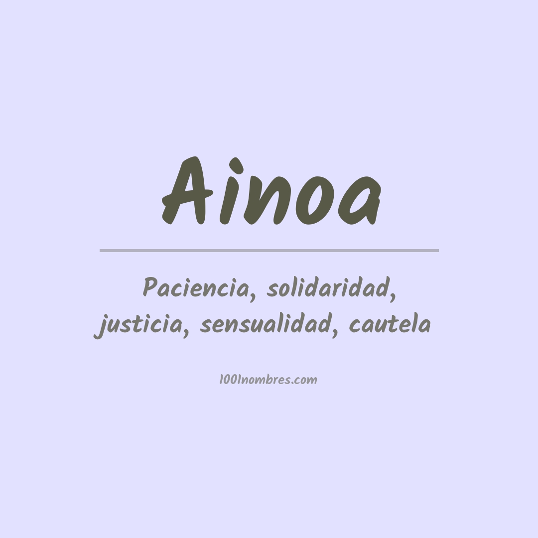 Significado del nombre Ainoa