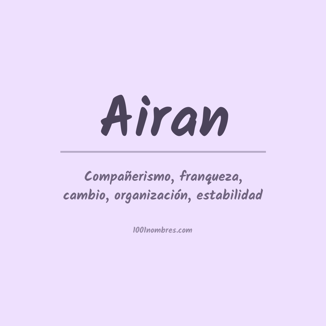 Significado del nombre Airan