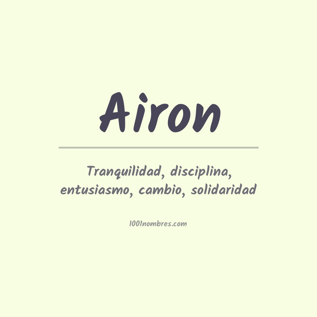 Significado del nombre Airon