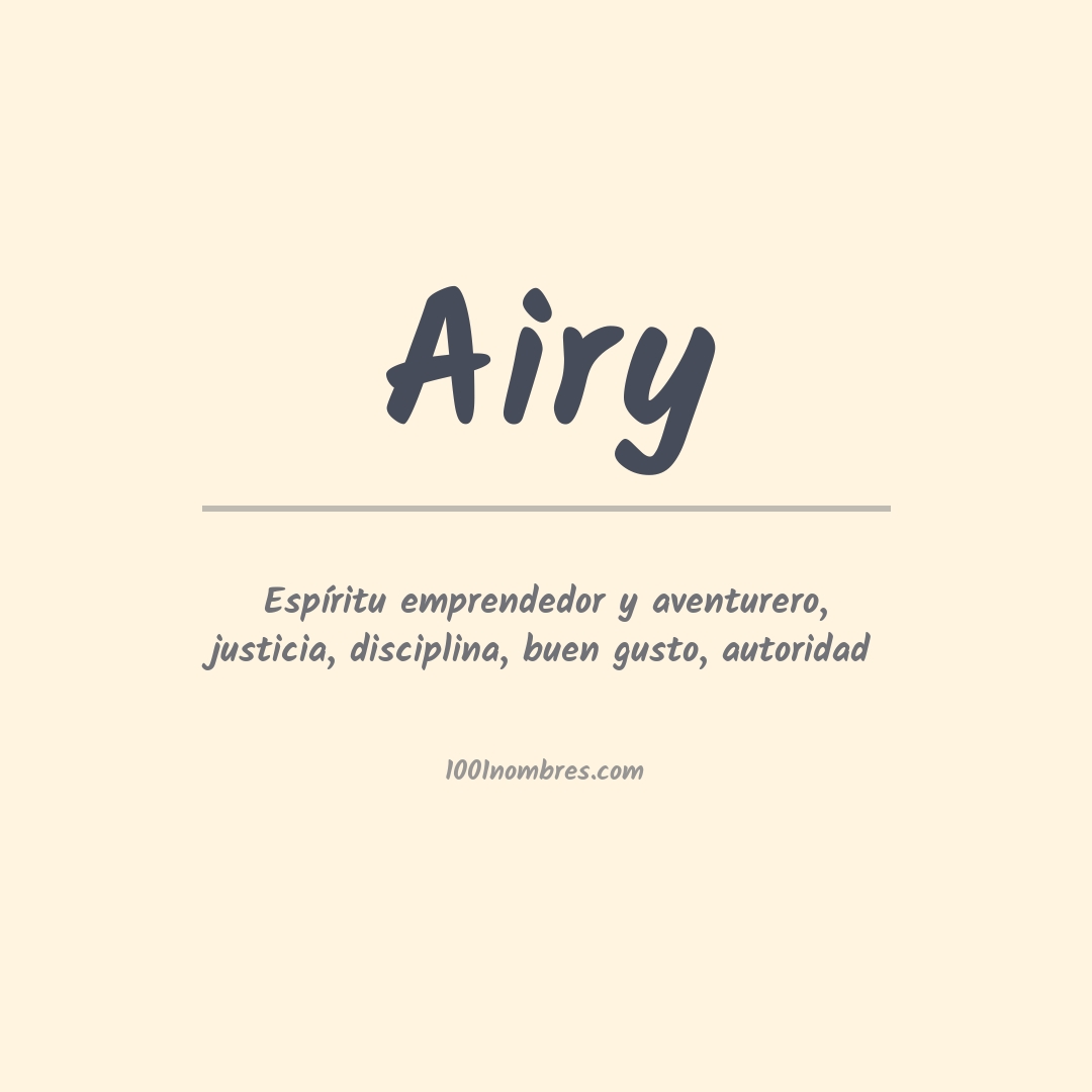 Significado del nombre Airy