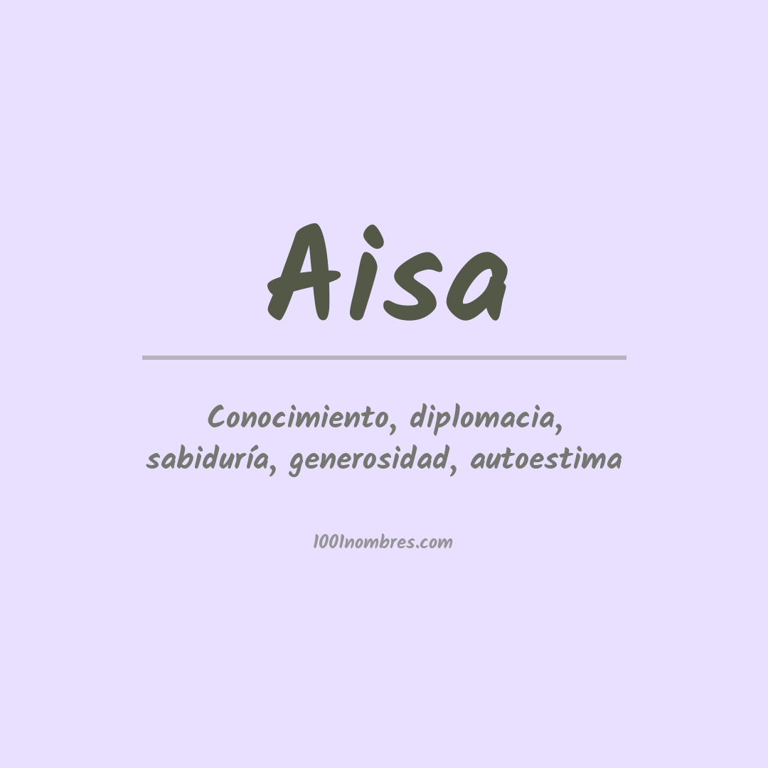 Significado del nombre Aisa