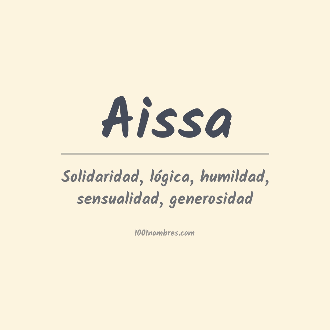 Significado del nombre Aissa