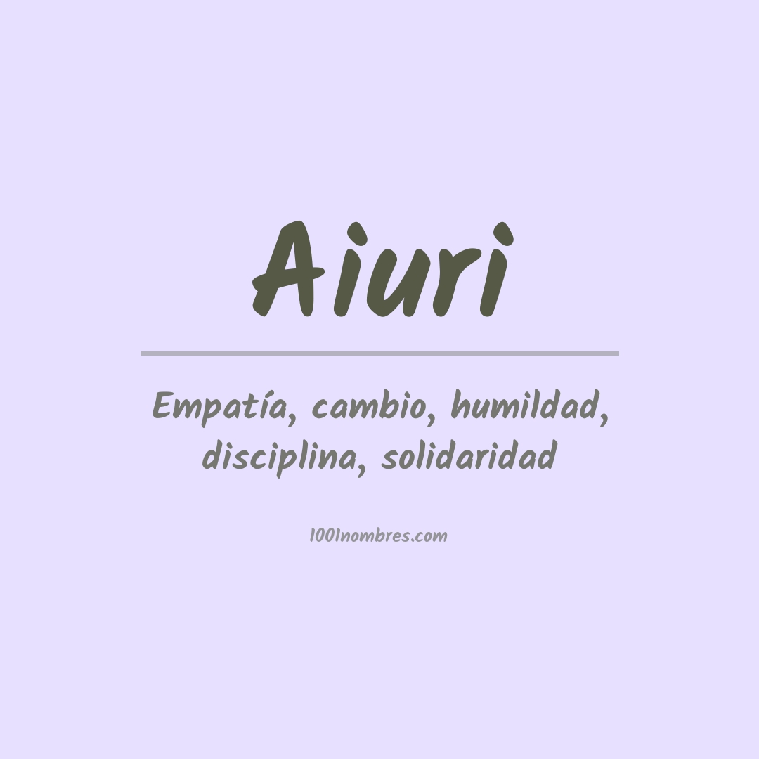 Significado del nombre Aiuri Significado del nombre Aiuri