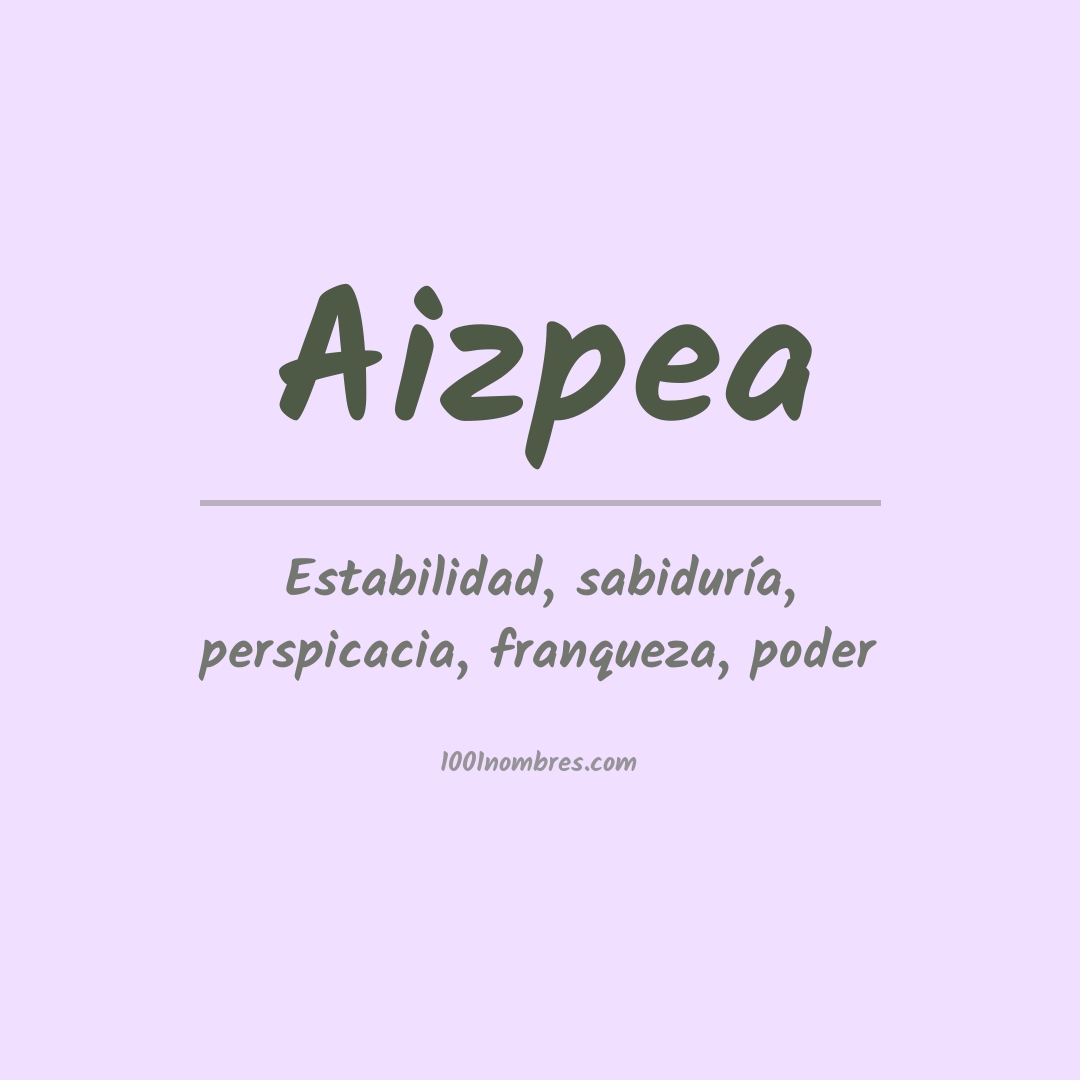 Significado del nombre Aizpea