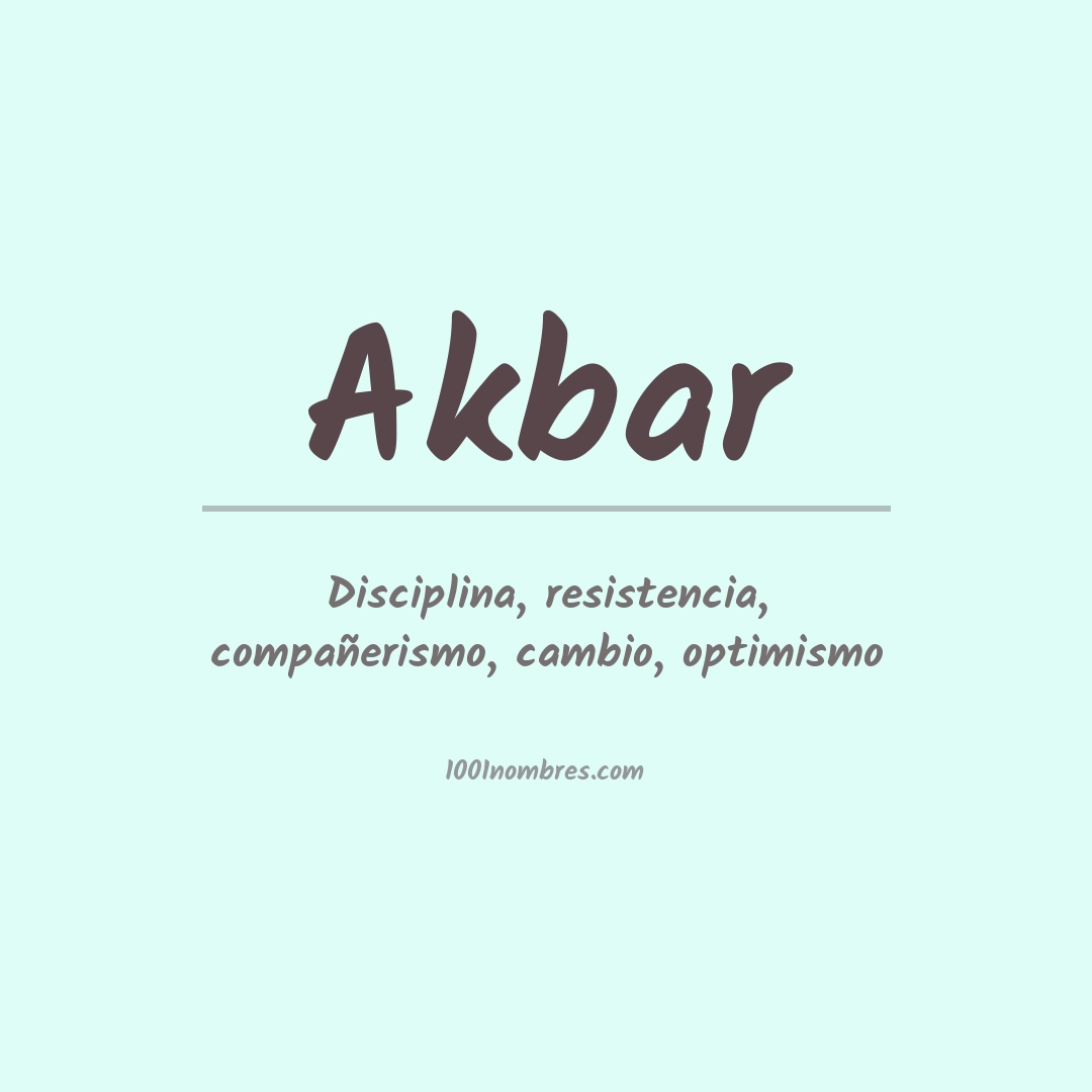 Significado del nombre Akbar