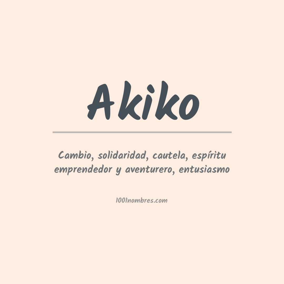 Significado del nombre Akiko