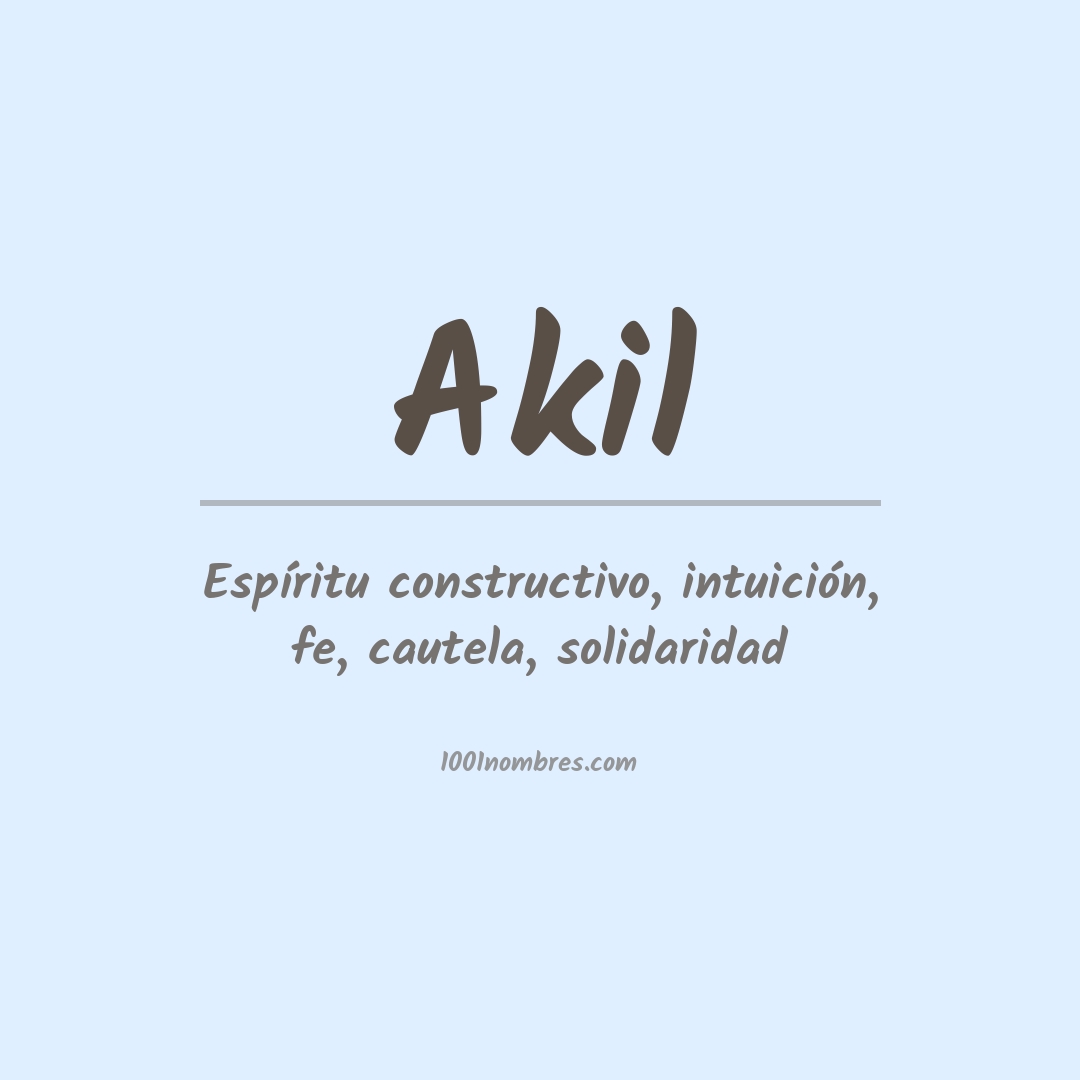 Significado del nombre Akil