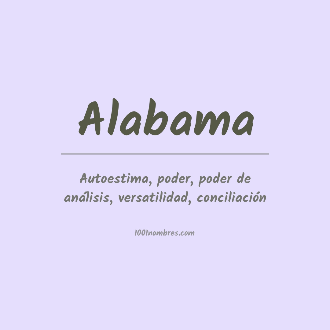 Significado del nombre Alabama