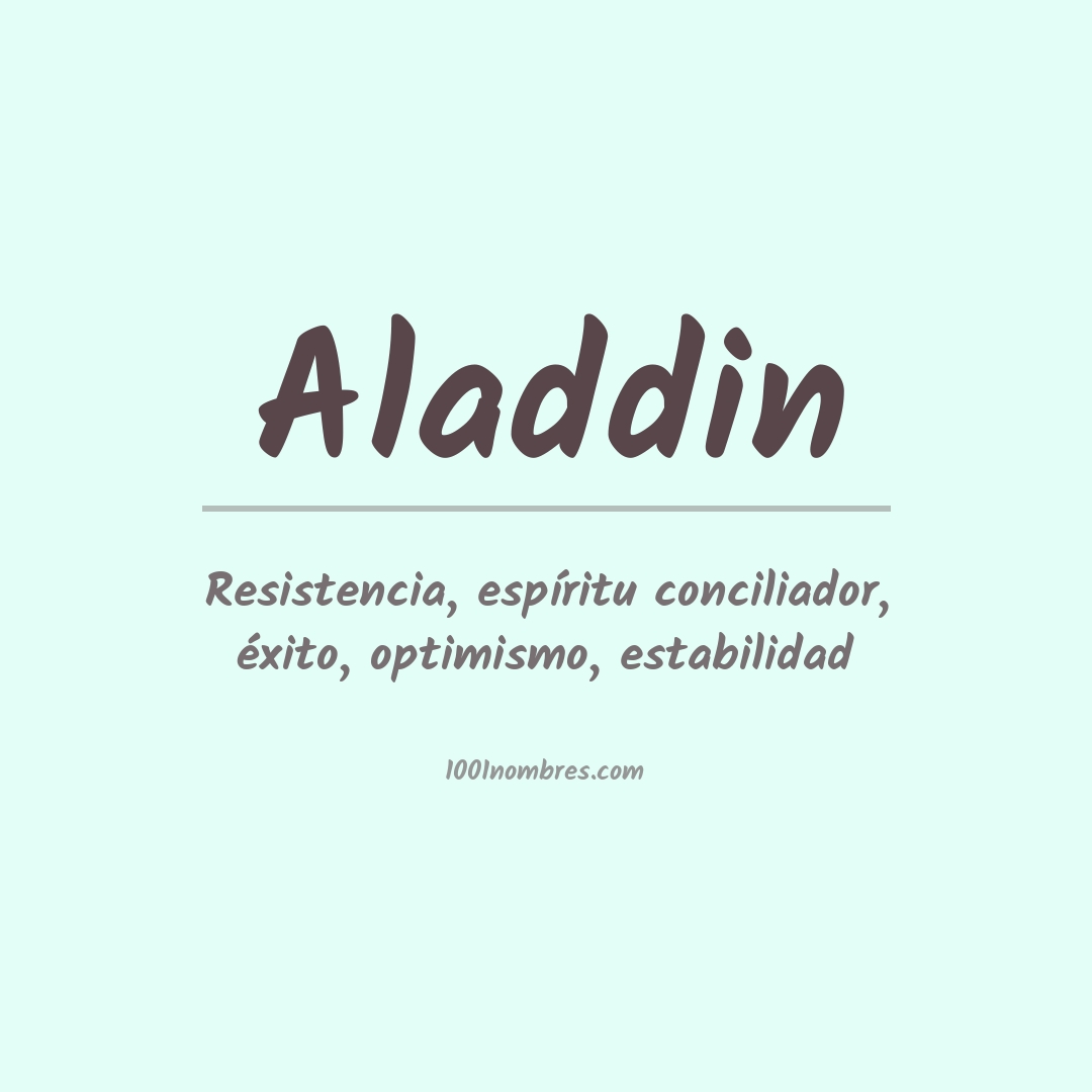Significado del nombre Aladdin Significado del nombre Aladdin