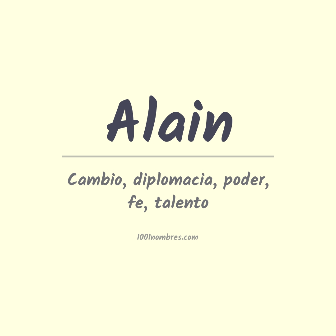 Significado del nombre Alain