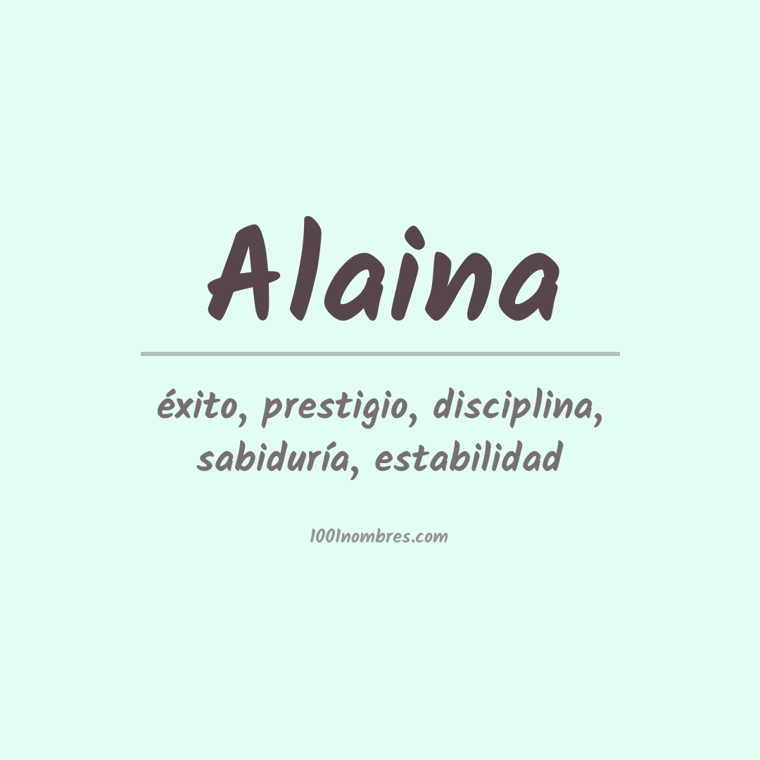 Significado del nombre Alaina