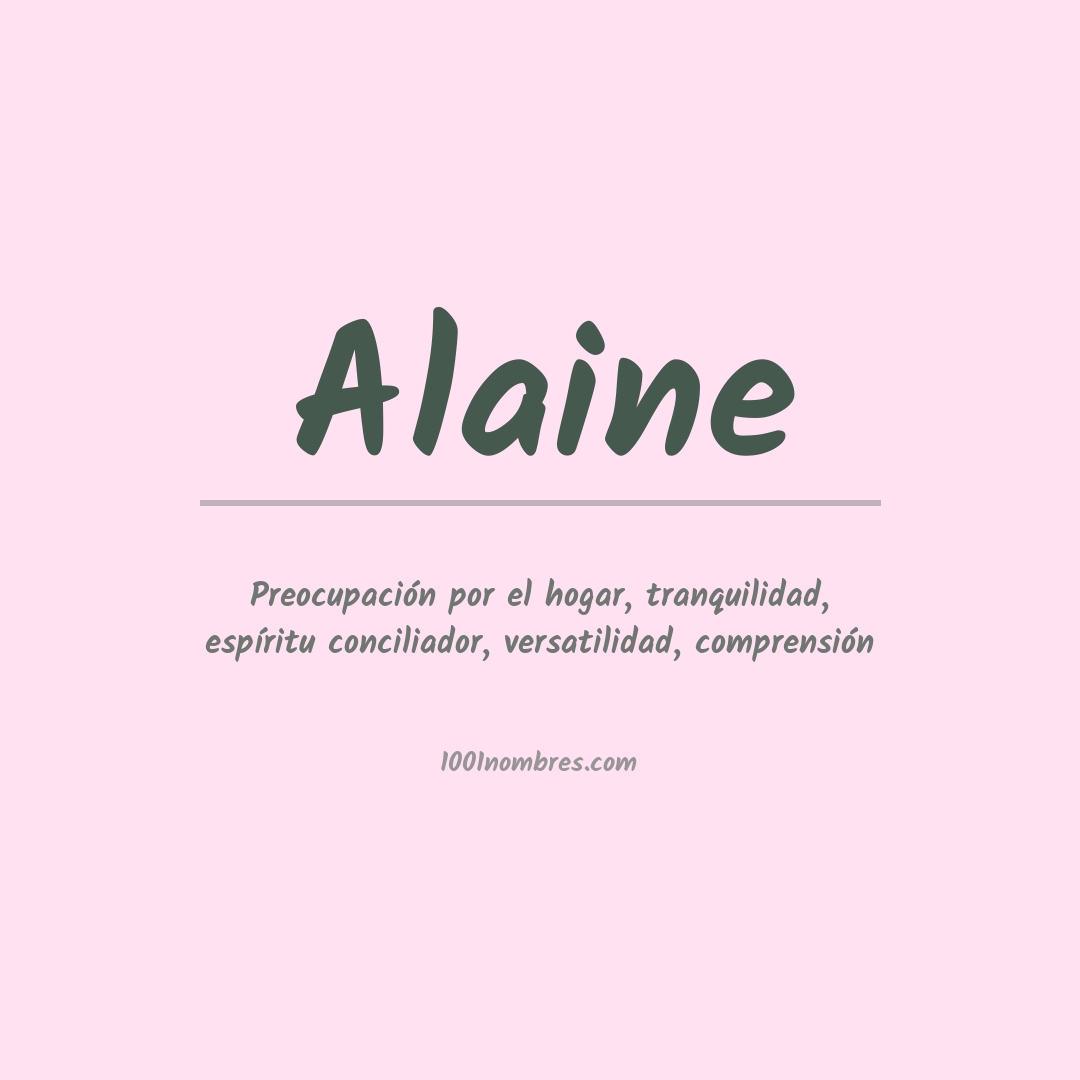 Significado del nombre Alaine