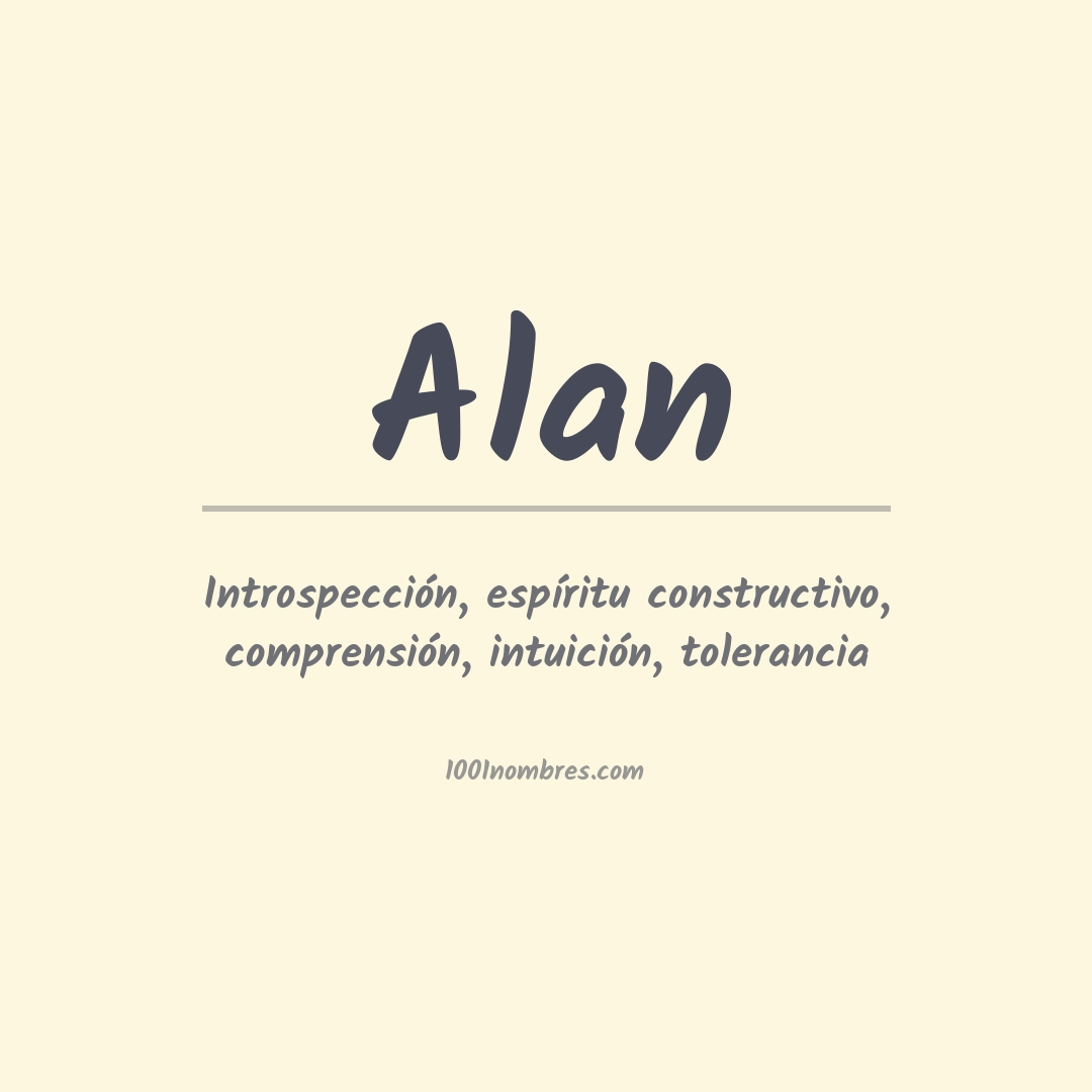 Significado del nombre Alan