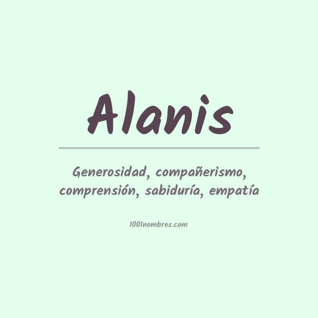 Significado del nombre Alanis