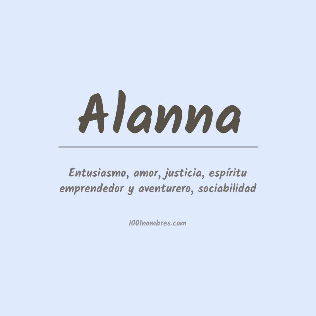 Significado del nombre Alanna