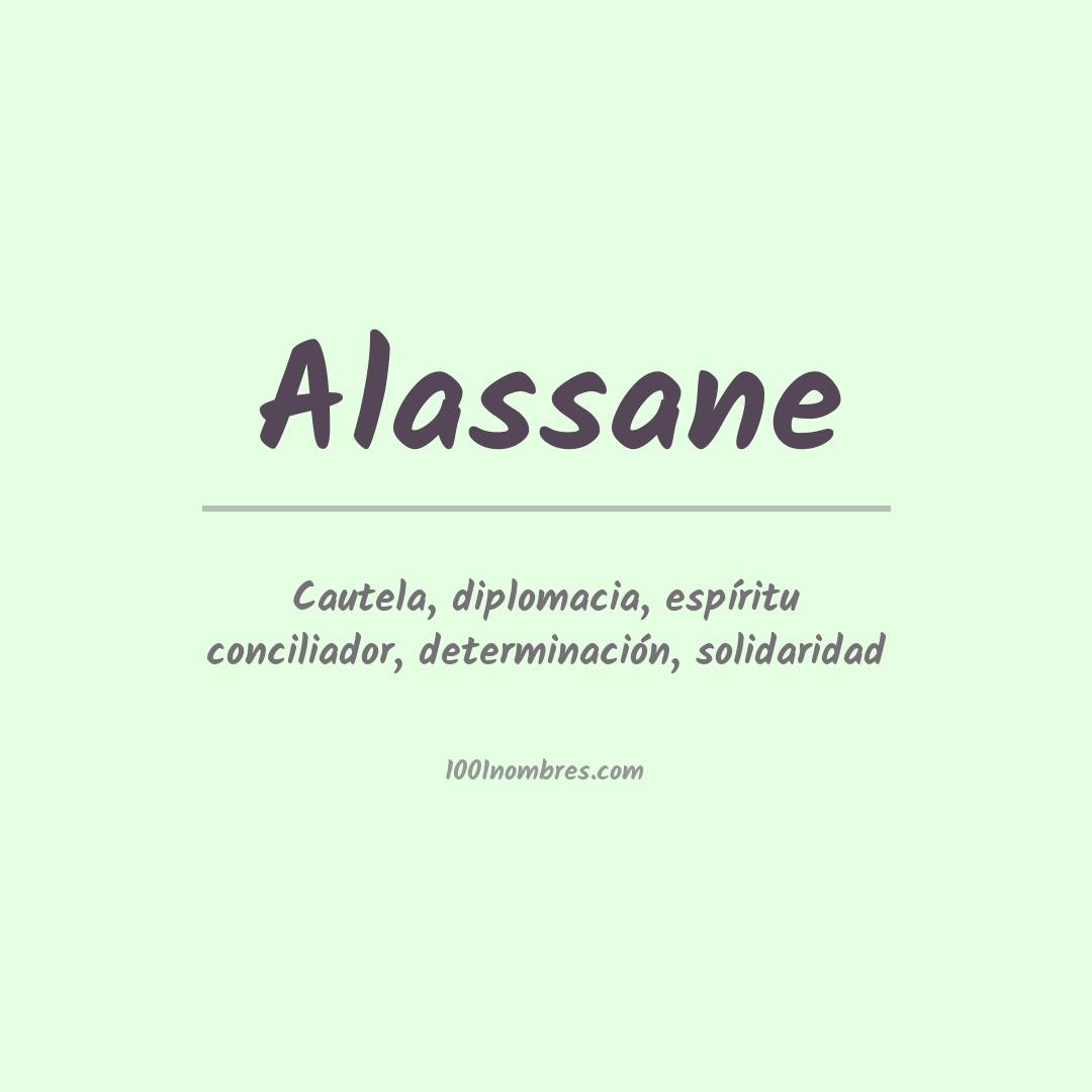 Significado del nombre Alassane Significado del nombre Alassane