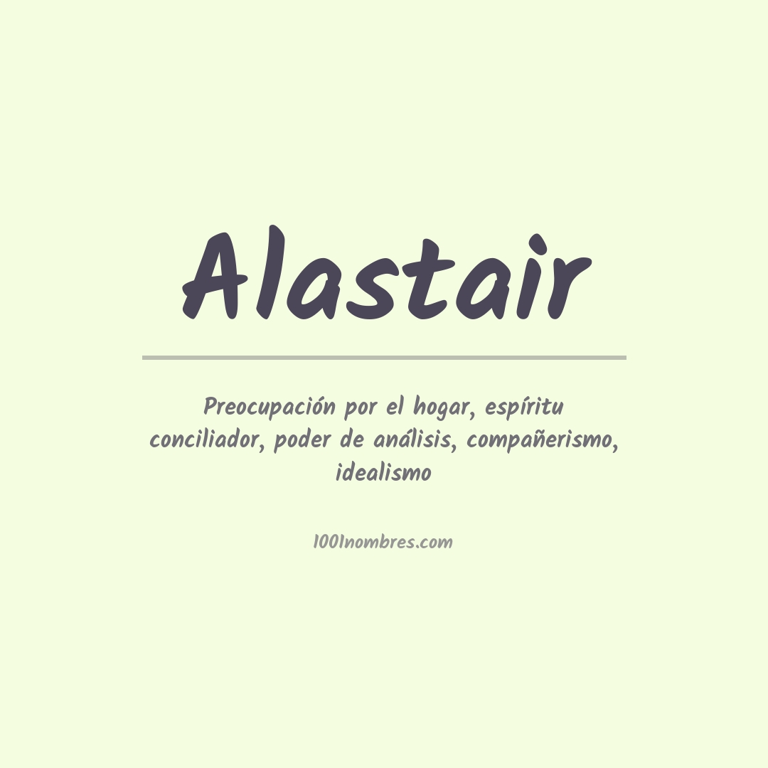 Significado del nombre Alastair Significado del nombre Alastair