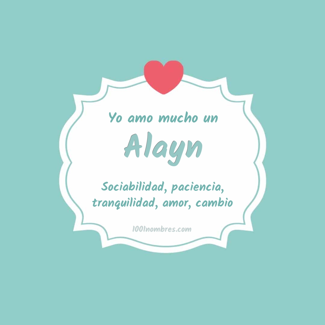 Yo amo mucho Alayn