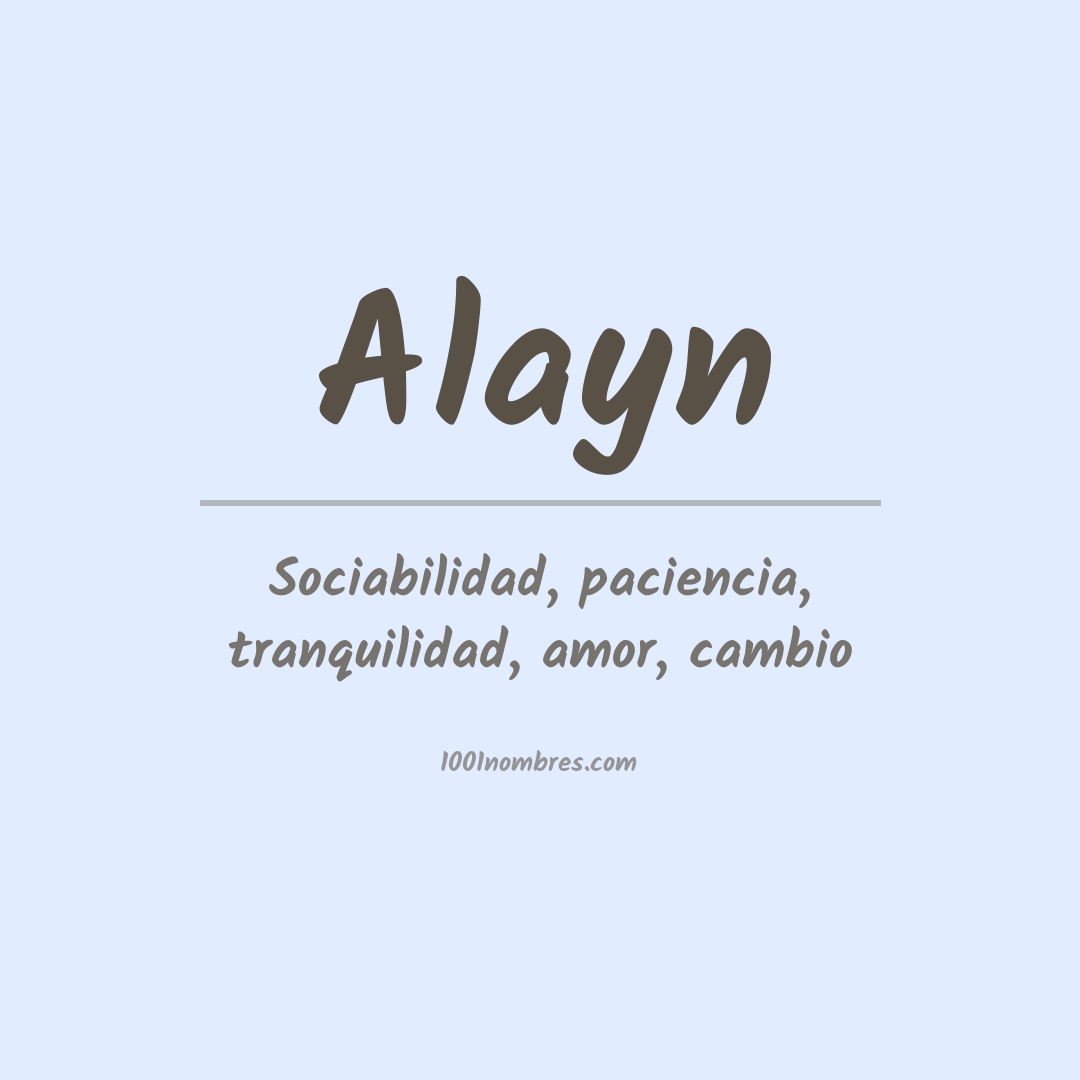 Significado del nombre Alayn