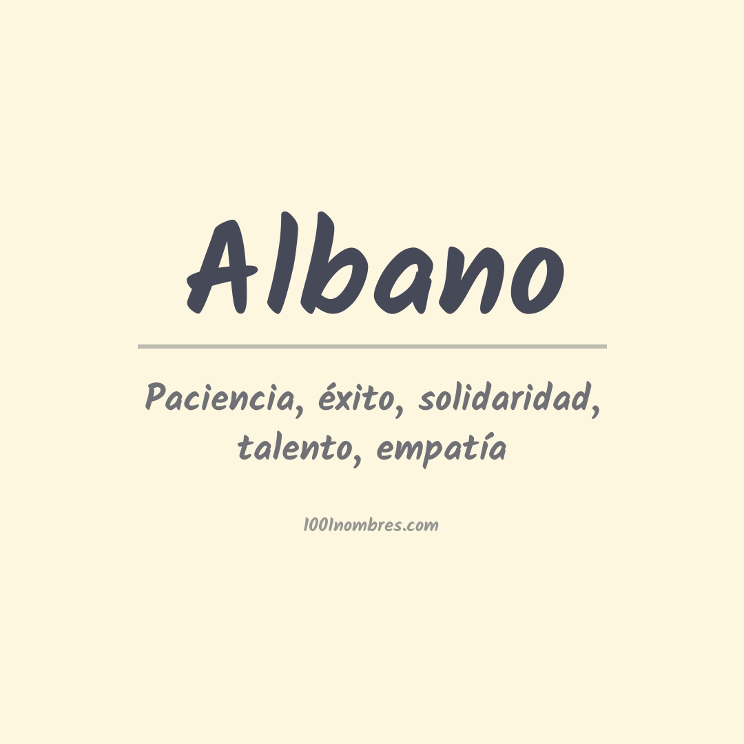 Significado del nombre Albano