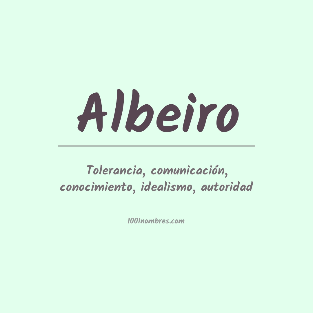 Significado del nombre Albeiro