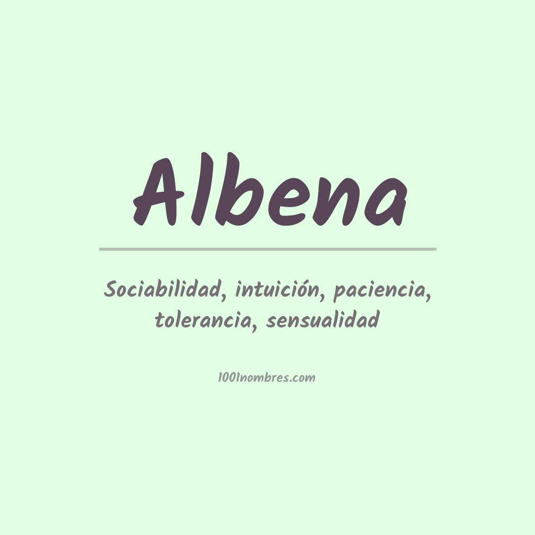 Significado del nombre Albena Significado del nombre Albena