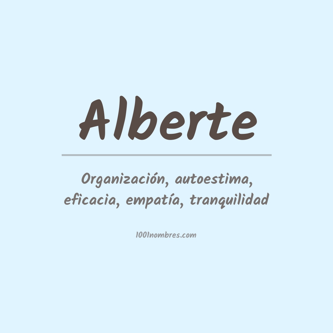 Significado del nombre Alberte Significado del nombre Alberte
