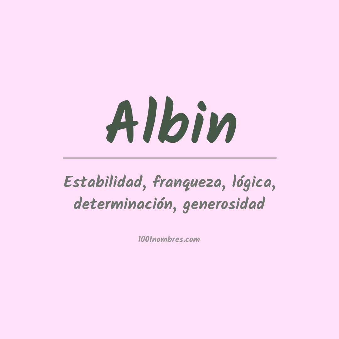 Significado del nombre Albin
