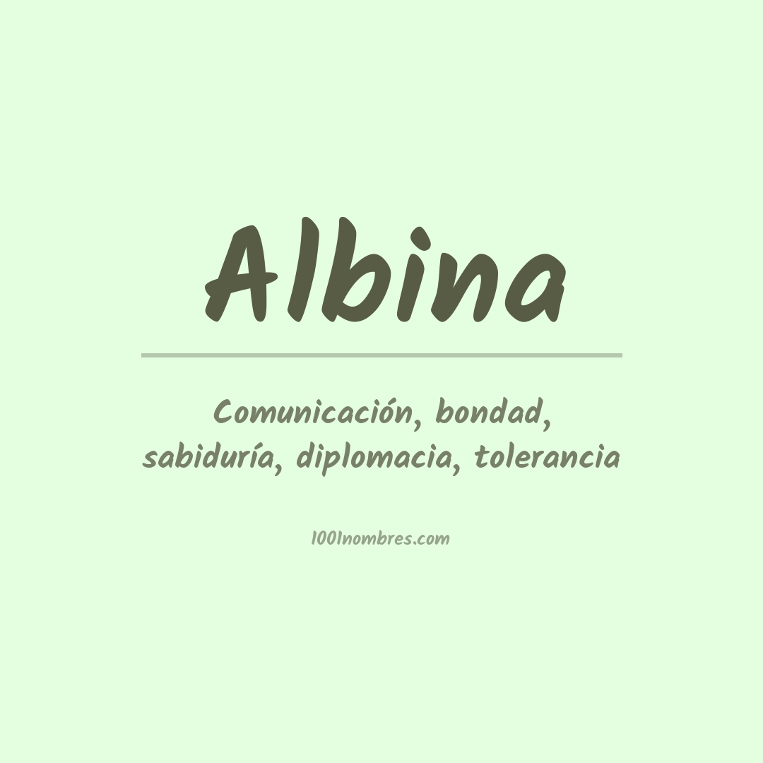 Significado del nombre Albina