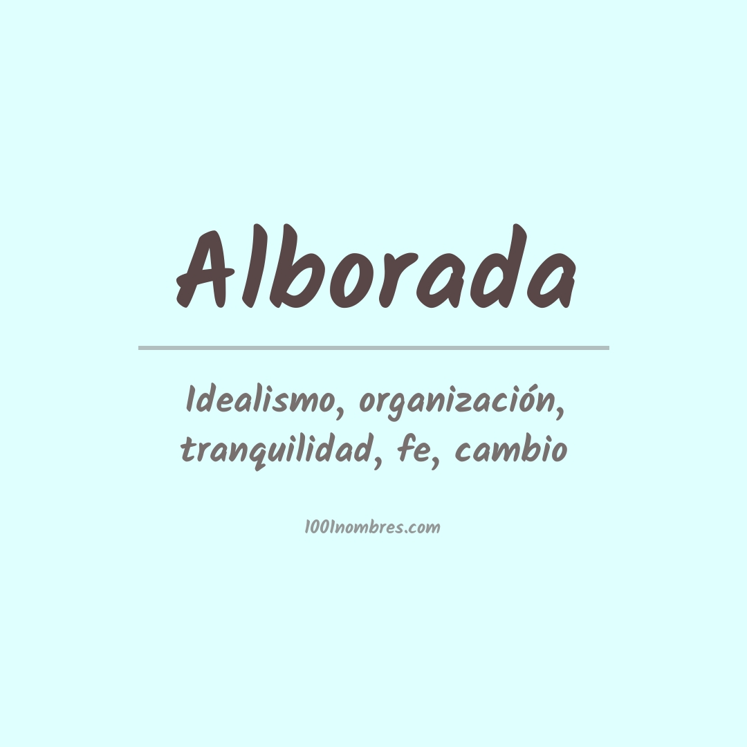 Significado del nombre Alborada