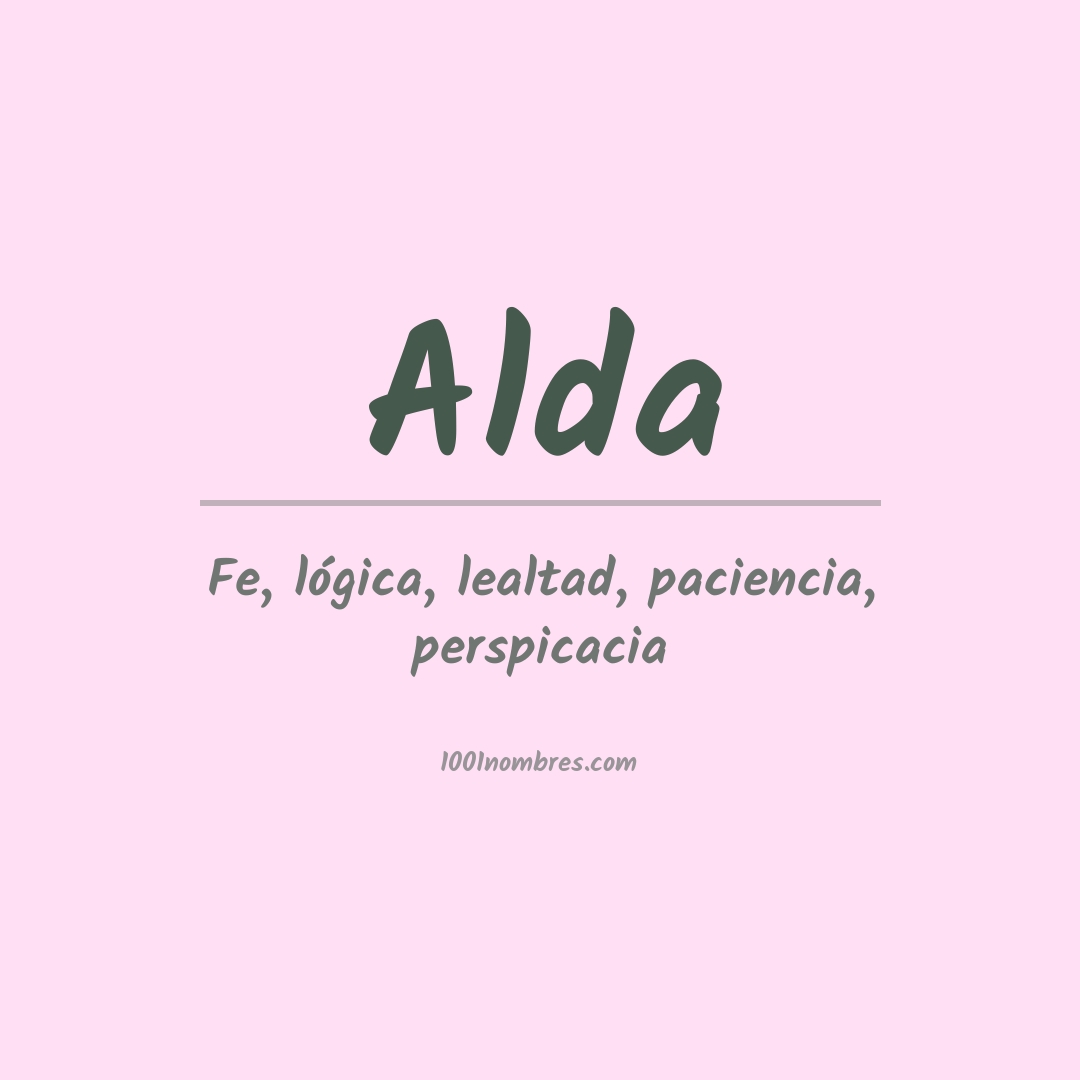 Significado del nombre Alda