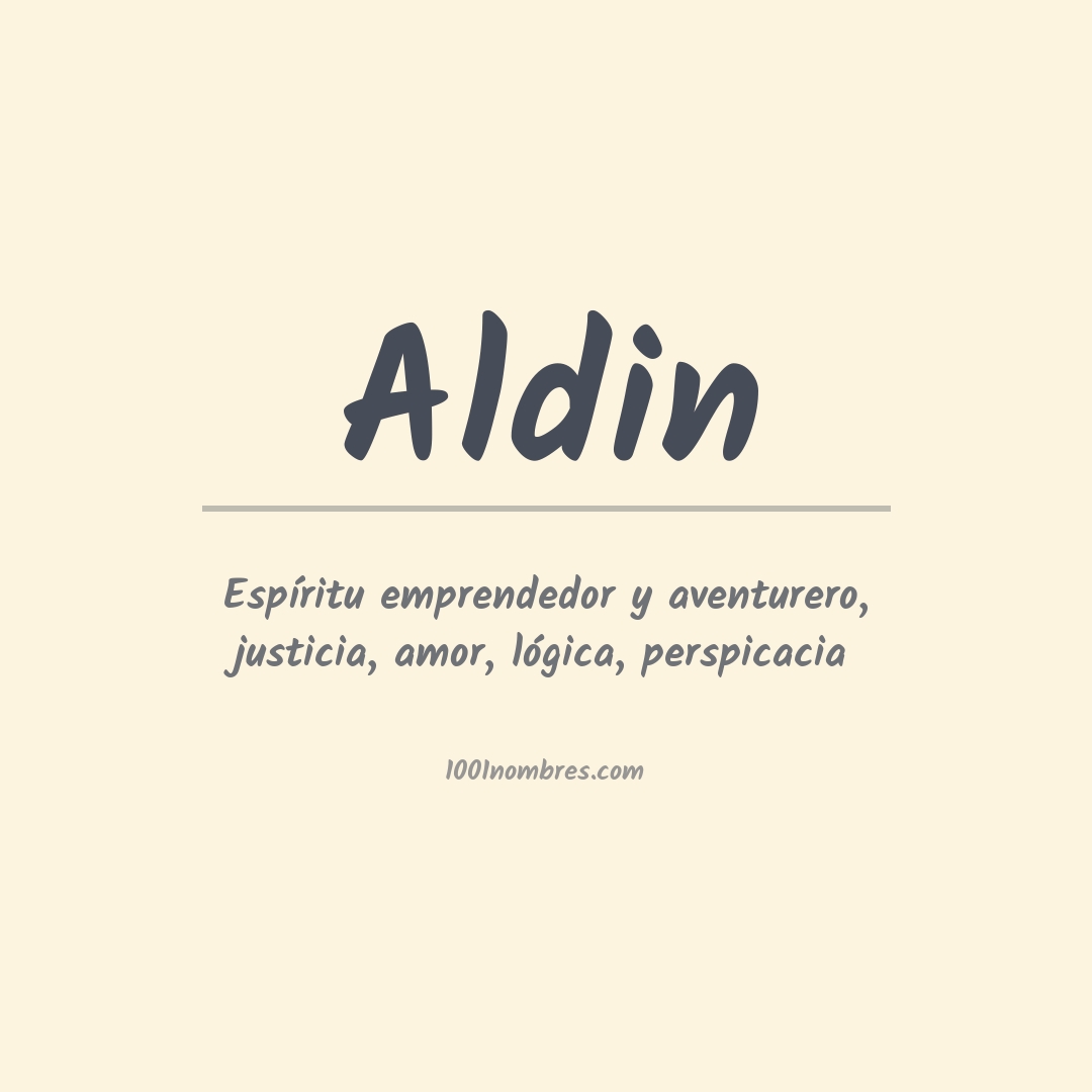 Significado del nombre Aldin