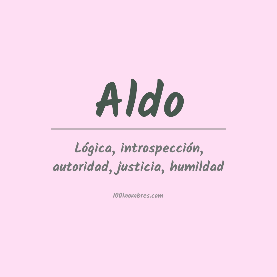 Significado del nombre Aldo