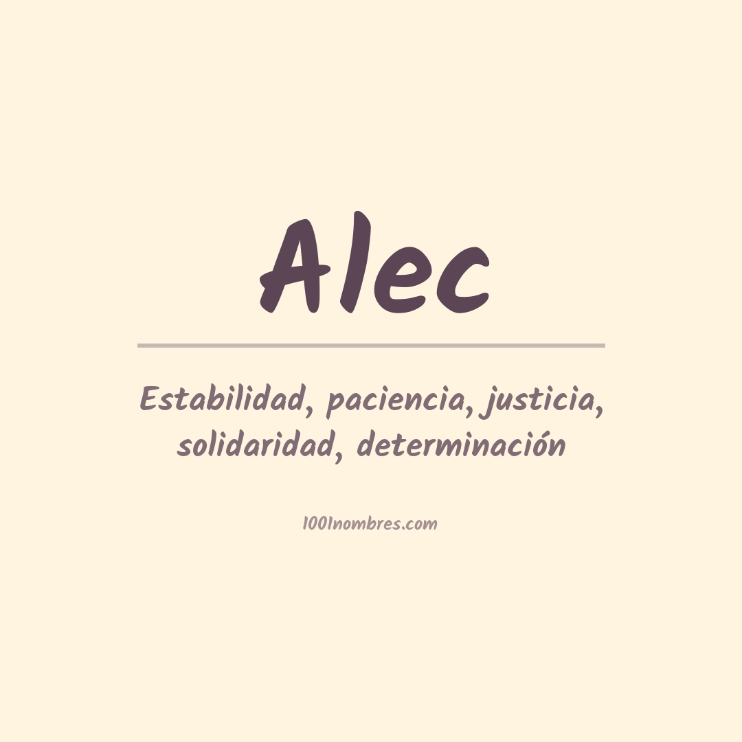 Significado del nombre Alec