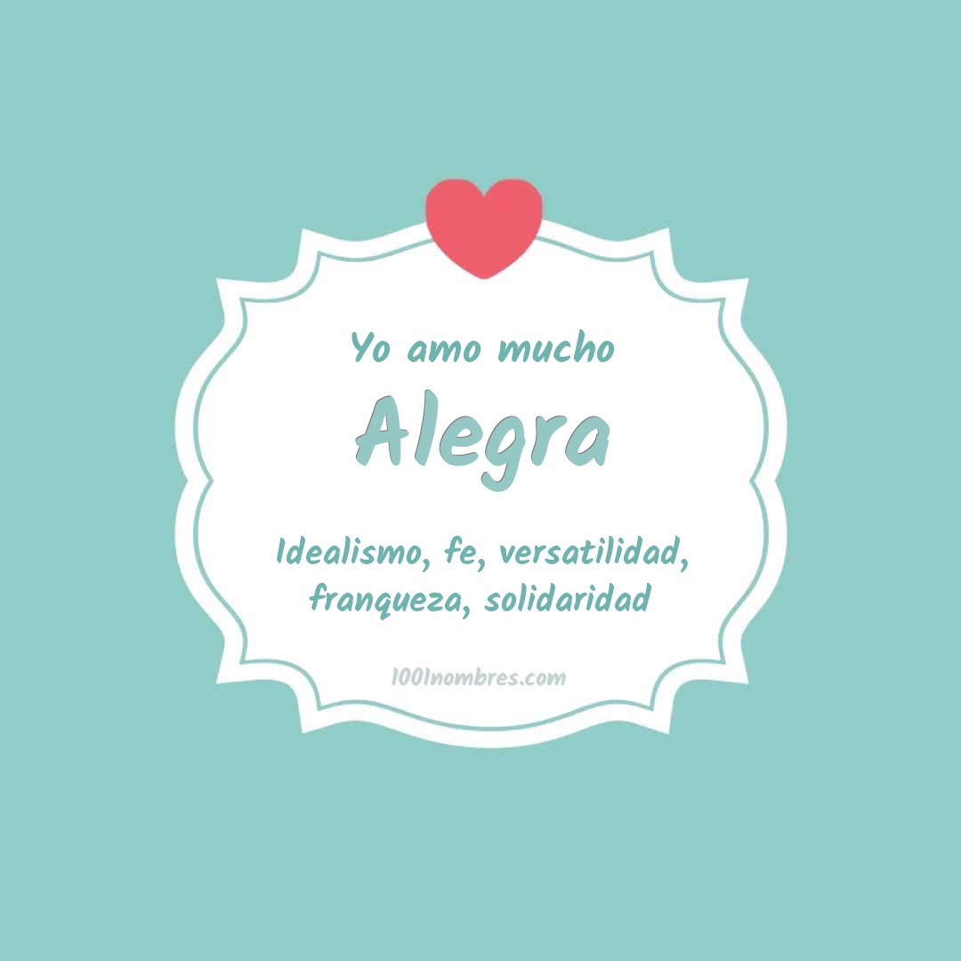 Yo amo mucho Alegra