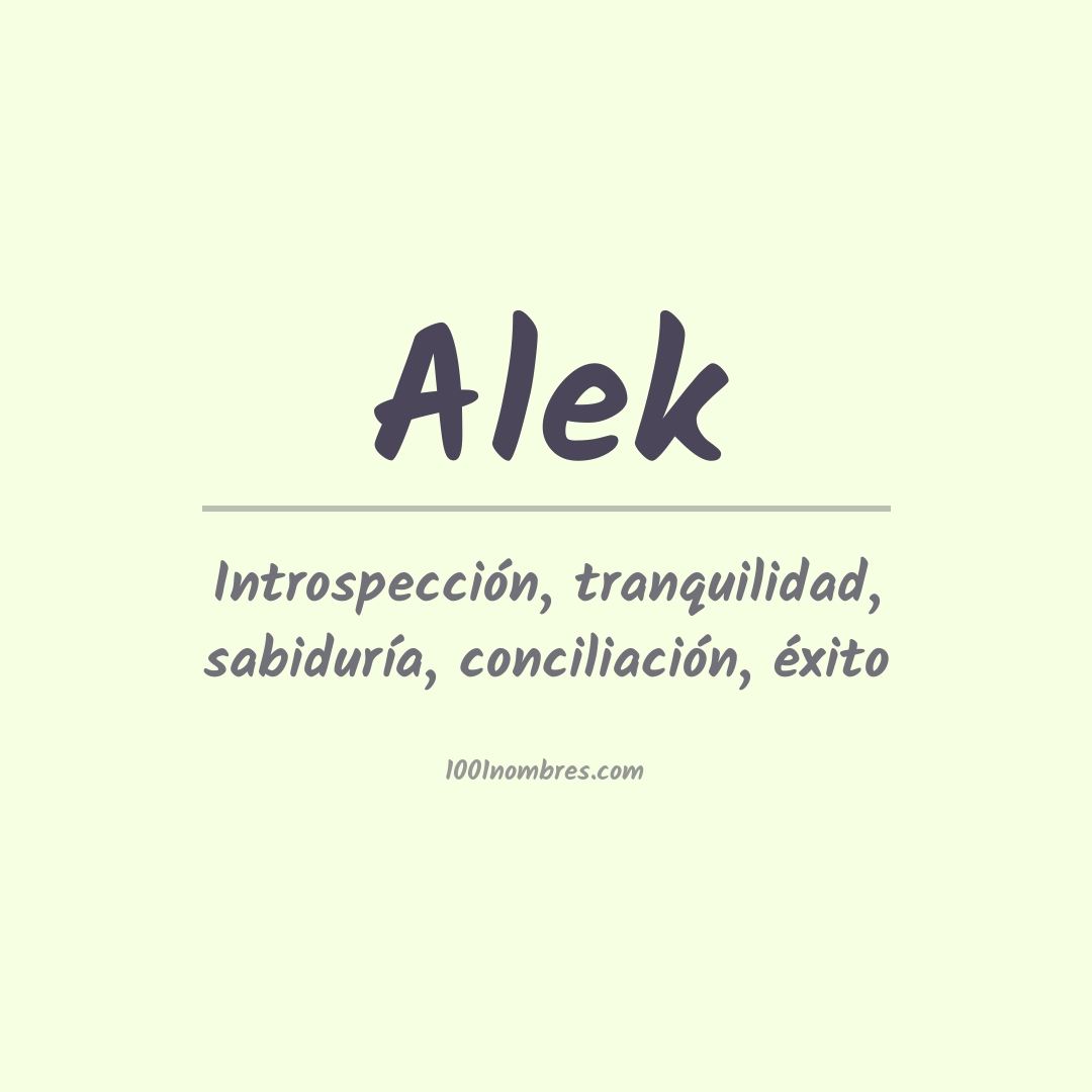 Significado del nombre Alek