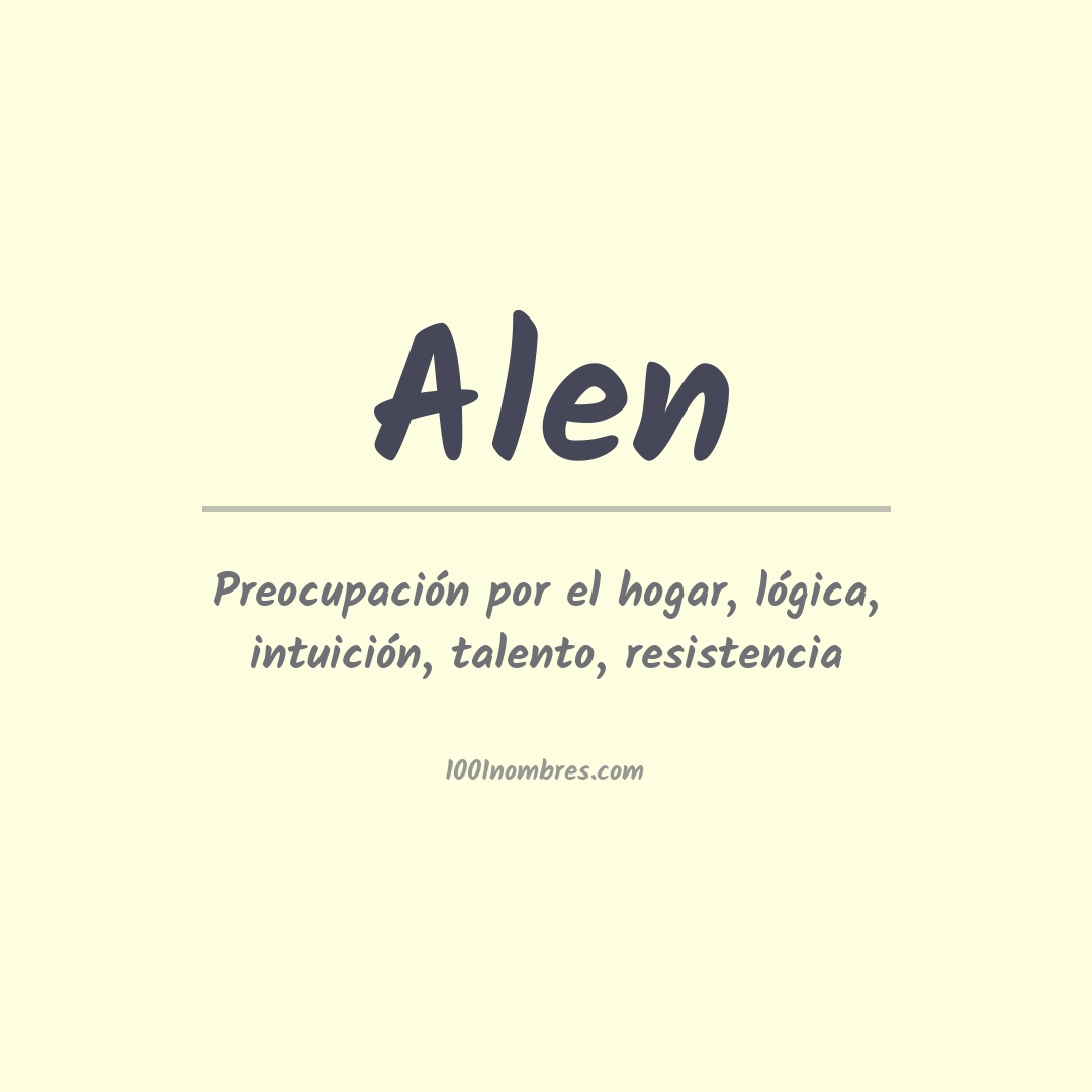 Significado del nombre Alen