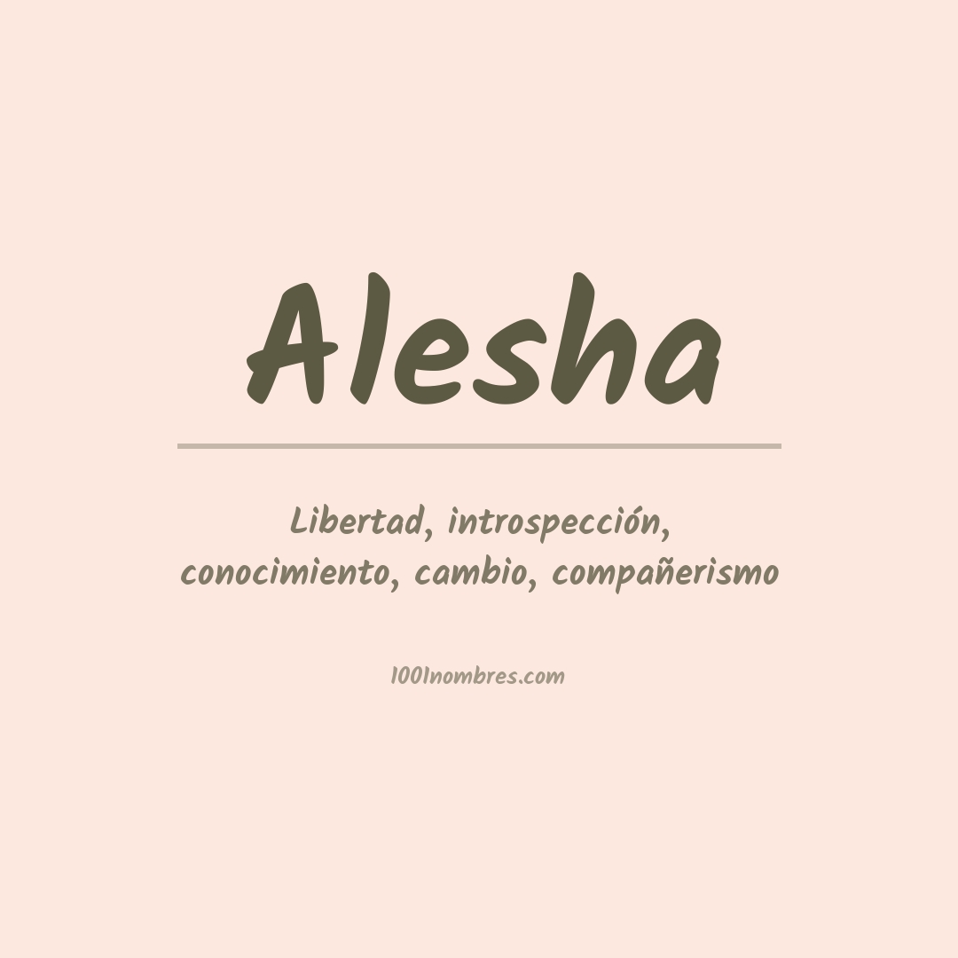 Significado del nombre Alesha