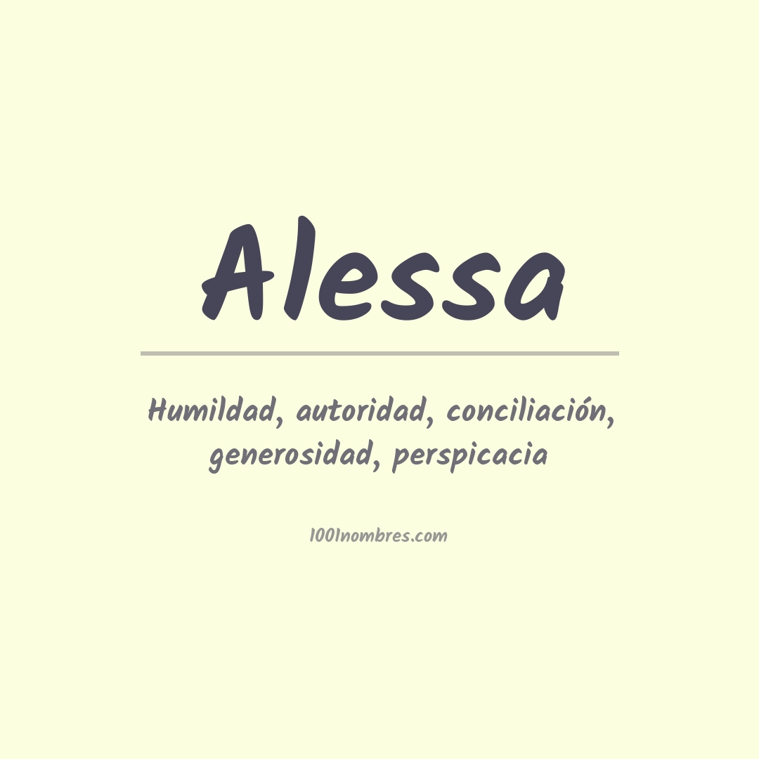 Significado del nombre Alessa