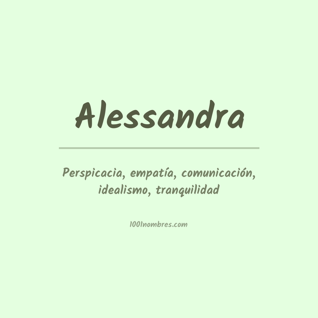 Significado del nombre Alessandra