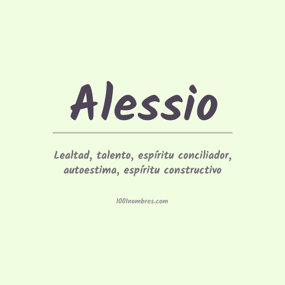 Significado del nombre Alessio