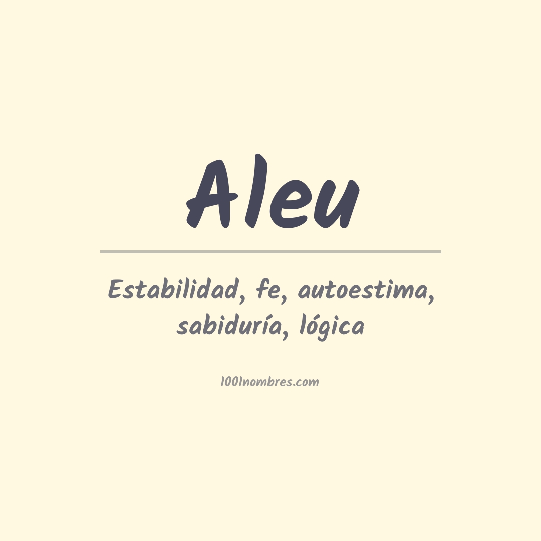 Significado del nombre Aleu