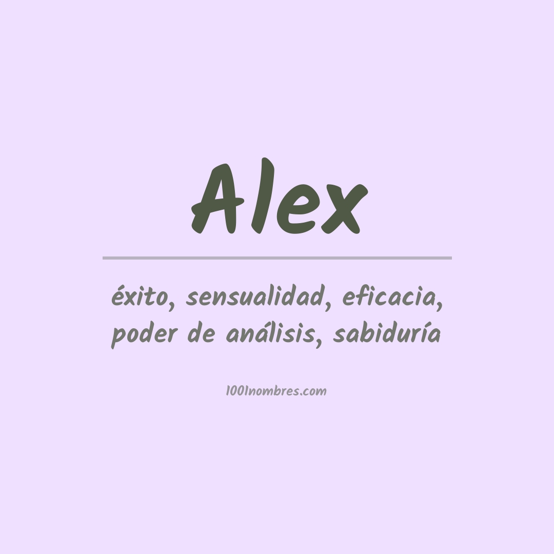 Significado del nombre Alex