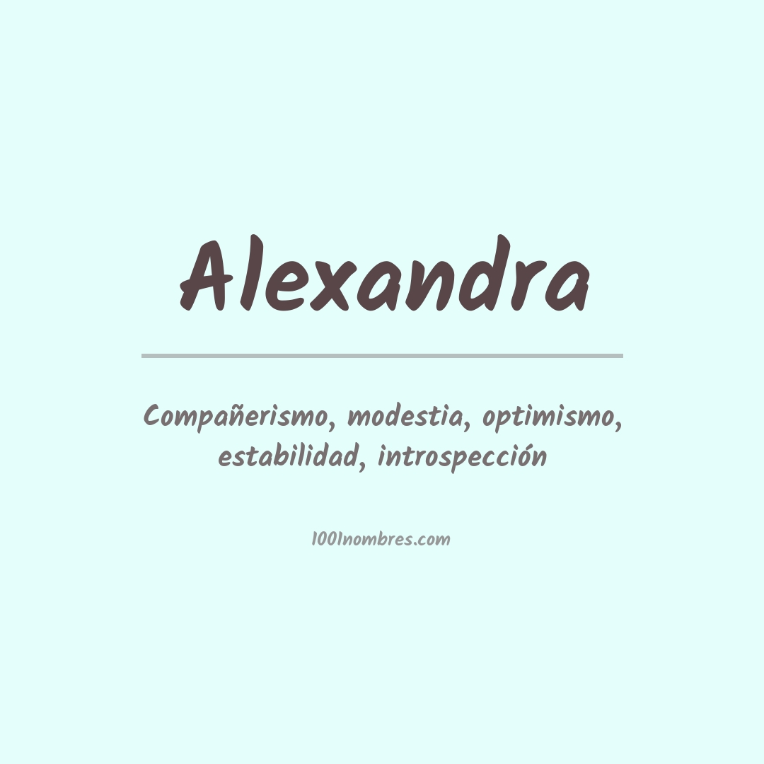 Significado del nombre Alexandra