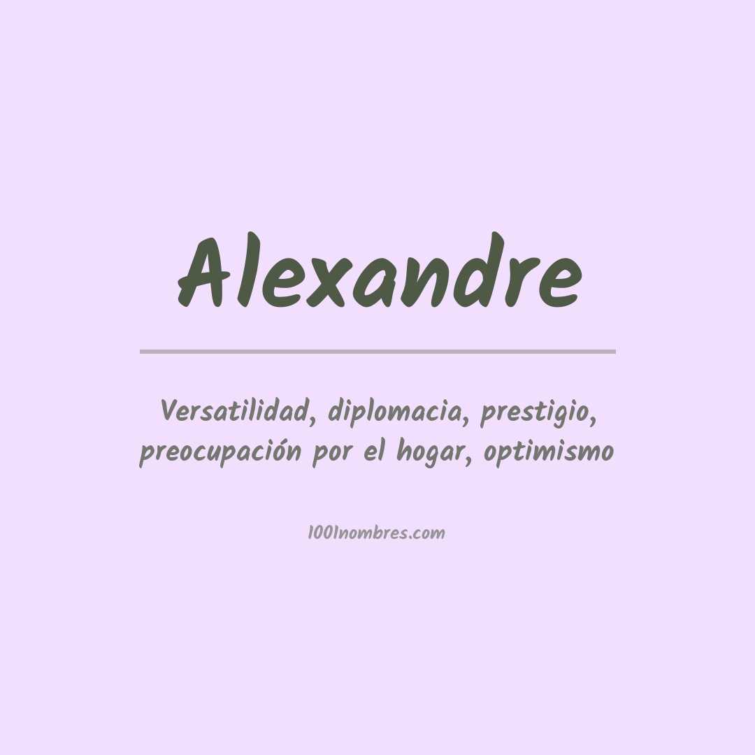 Significado del nombre Alexandre