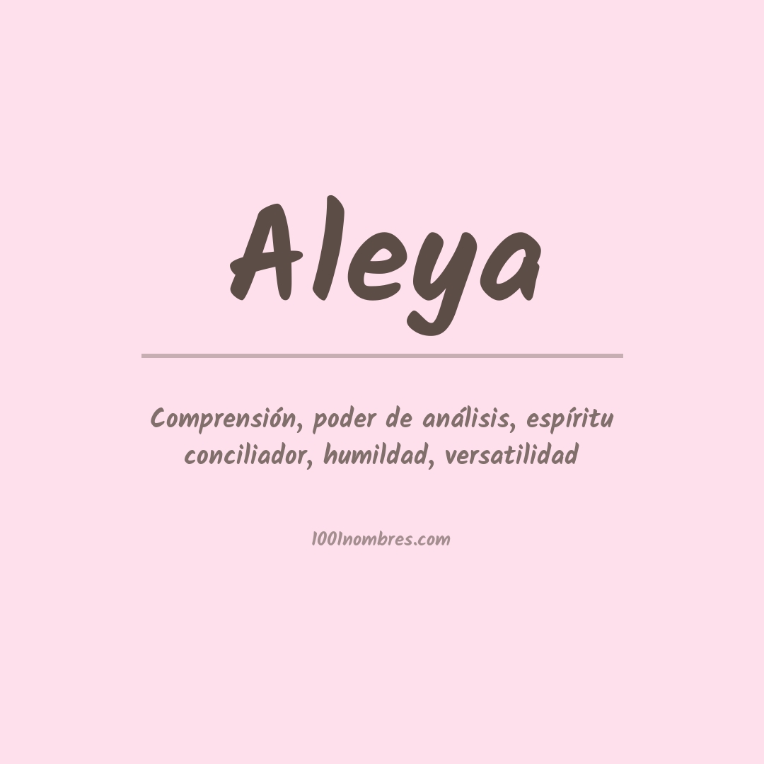 Significado del nombre Aleya