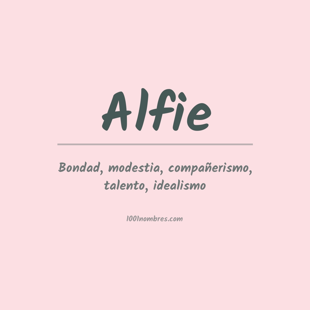 Significado del nombre Alfie