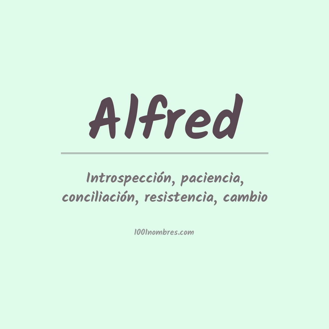 Significado del nombre Alfred