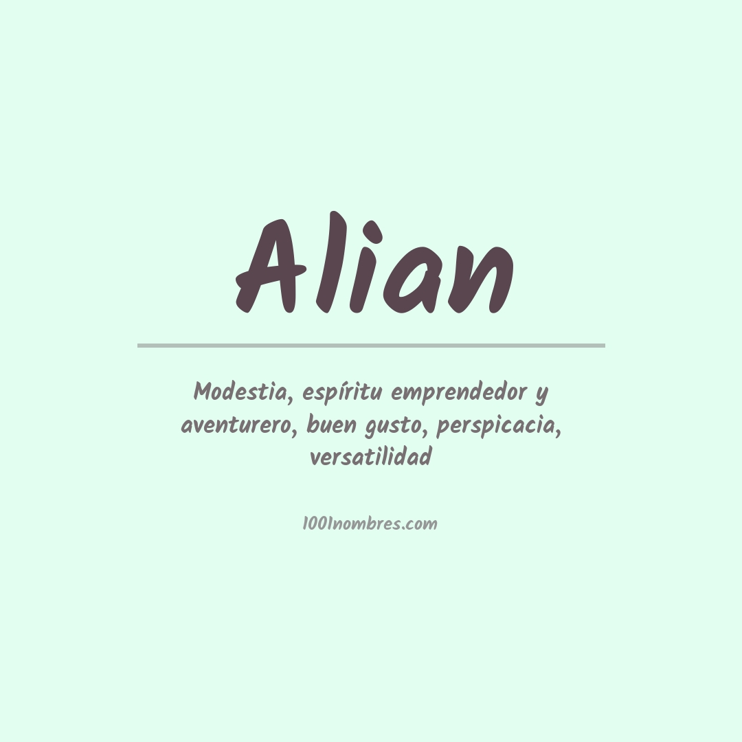 Significado del nombre Alian